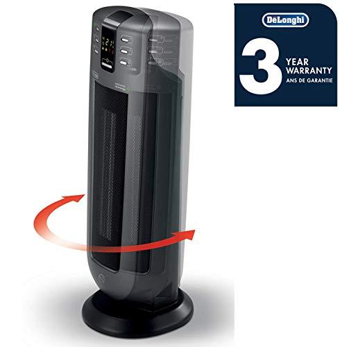 De'Longhi DeLonghi TCH7690ER Safe Heat 1500W 28 in. Tower Ceramic Heater with Remote Control and Eco Energy Setting-Black, Dark Gray - Sales4U