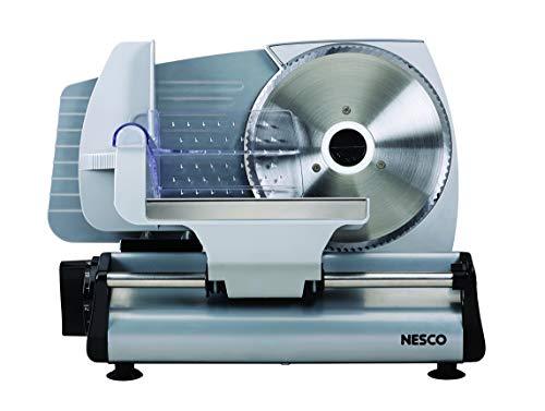 NESCO FS-200, Food Slicer, Gray, Aluminum with 7.5 inch Stainless Steel Blade, 180 watts, One Size - Sales4U