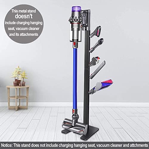 XIGOO Storage-Stand-Docking-Station-Holder Compatible with Dyson V15 Detect V11 V10 V8 V7 V6 Cordless Vacuum Cleaners & Accessories, Stable Metal Bracket Organizer Rack, Brushed Black - Sales4U
