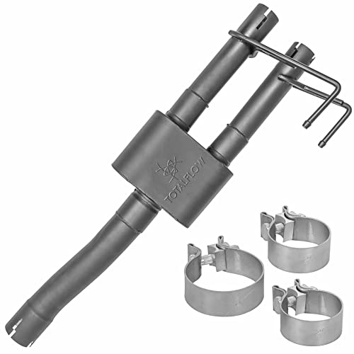 TOTALFLOW 442633 Black 1-Chamber Muffler 09-18 1500 Direct Fit Exhaust 2009-2018 Dodge Ram 1500-409 Stainless Steel (Single Chamber Muffler)