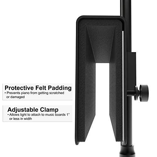 Cocoweb 22" Grand Piano Lamp, LED, Adjustable, Quality Lighting in Black with Satin Nickel Accents, with Plug-in Adapter - GPLED22SND - Sales4U