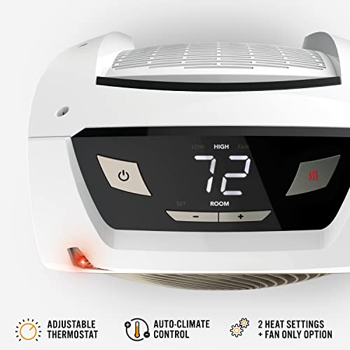 VornadoVornado Velocity 3 Space Heater, White & AVH10 Vortex Heater with Auto Climate Control, 2 Heat Settings, Fan Only Option, Digital Display, Advanced Safety Features, Whole Room, WhiteVornado