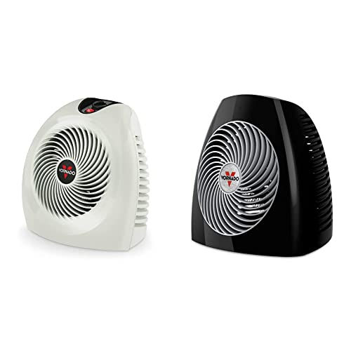 Vornado VH2 Whole Room Space Heater, Linen & MVH Vortex Heater with 3 Heat Settings, Adjustable Thermostat, Tip-Over Protection, Auto Safety Shut-Off System, Whole Room, Black