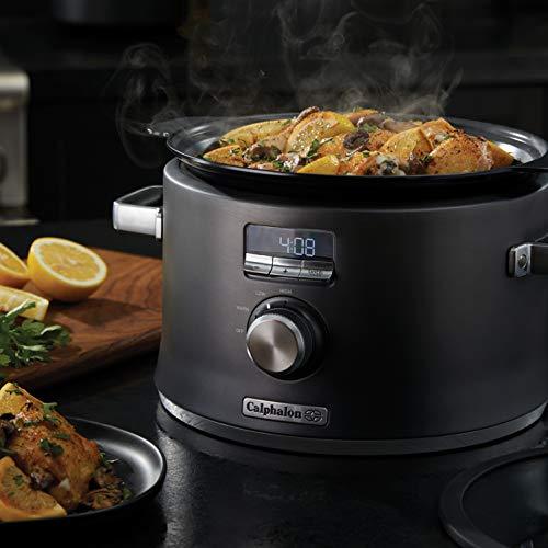 Calphalon Slow Cooker with Digital Timer and Programmable Controls, 5.3 Quarts, Stainless Steel - Sales4U