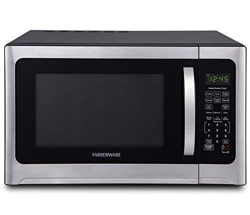 Farberware Professional FMO12AHTBKE 1.2 Cu. Ft. 1100-Watt Microwave Oven With Smart Sensor Cooking and LED Lighting, Brushed Stainless Steel - Sales4U