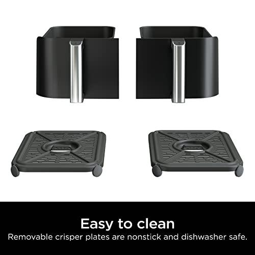 Ninja DZ090 Foodi 6 Quart 5-in-1 DualZone 2-Basket Air Fryer with 2 Independent Frying Baskets, Match Cook & Smart Finish to Roast, Bake, Dehydrate & More for Quick Snacks & Small Meals, Black - Sales4U