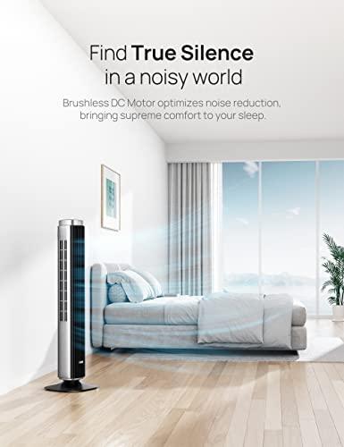 Dreo 42'' Pilot Pro Tower Fan with Remote, 25 DB Quiet DC Portable Bladeless Fan, 90° Oscillating,12H Timer, 9 Speeds,4 Modes, LED Display, Floor Fans for Bedroom Home Office - Sales4U