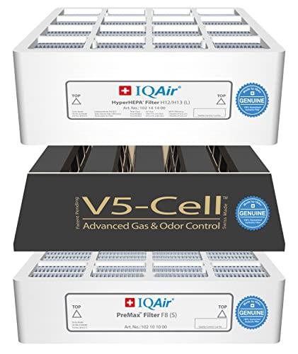 IQAir Genuine Original HealthPro Plus 3-Filter Replacement Bundle [PreMax F8, V5-Cell Gas & Odor Control, HyperHEPA - Medical-Grade Air] Swiss Made - Sales4U