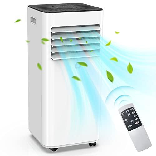 AirOrig Air Conditioner, 8000 BTU Portable Air Conditioner, 3-in-1 AC Unit with Fan & Dehumidifier Cools up to 300 sq. ft, portable ac unit with Remote Control, floor air conditioner with Window Installation Kit For Room, Office, Dorm, Bedroom, White - Sales4U