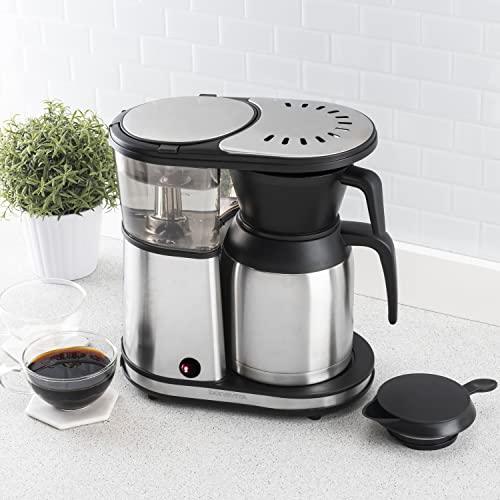 Bonavita 8 Cup Drip Coffee Maker Machine, One-Touch Pour Over Brewing w/ Double Wall Thermal Carafe, Flat Bottom Filter Basket, BPA Free, Dishwasher Safe, SCA Certified, Stainless Steel, BV1900TS - Sales4U