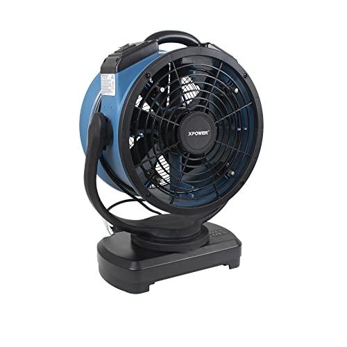 XPOWER Misting Fan FM-88W w/ Water Pump, Mounts on 24 Gal Wheeled Reservoir, Cooling, Oscillating, High Velocity, 3-Speed, Industrial, 9 In - Sales4U