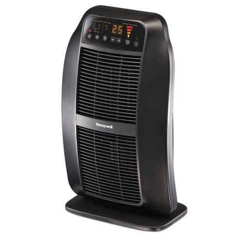 Honeywell HeatGenius Ceramic Heater, Black – Easy to Use Space Heater with Multi-Directional Heating, Digital Controls and Programmable Thermostat - Sales4U