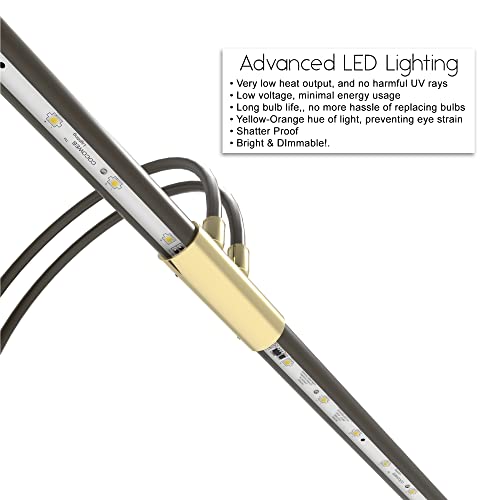 Cocoweb GPLED22MBD LED Grand Piano Lamp, Mahogany Bronze