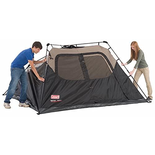Coleman Camping Tent | 6 Person Cabin Tent with Instant Setup , Brown/Black - Sales4U