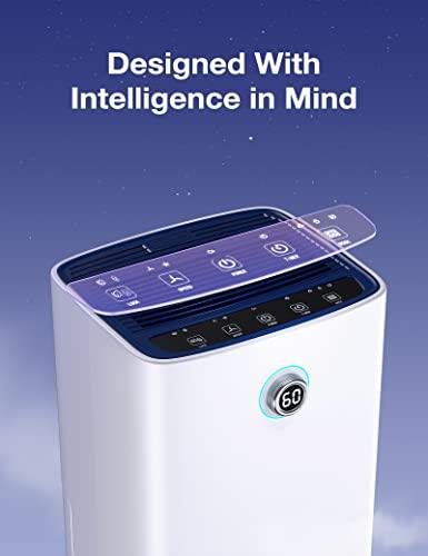 Lumisys 2000 Sq Ft 30 Pints Dehumidifiers for Large Room, Basements, Home, Bathroom, Bedroom, with Auto or Manual Drainage | 36db Industry Leading Noise Reducing | Air Filter, Three Operation Modes, Rotating Knob - Sales4U