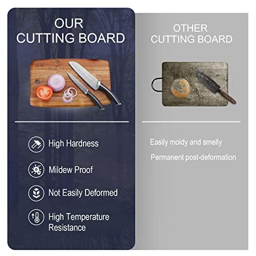 Harriet Knife Set - 7 Pieces Kitchen Knife Set with Cutting Board & Sharpener, High-Carbon Stainless Steel Knife Block Set, Chef Knife Set with Acacia Wood Knife Block - Sales4U