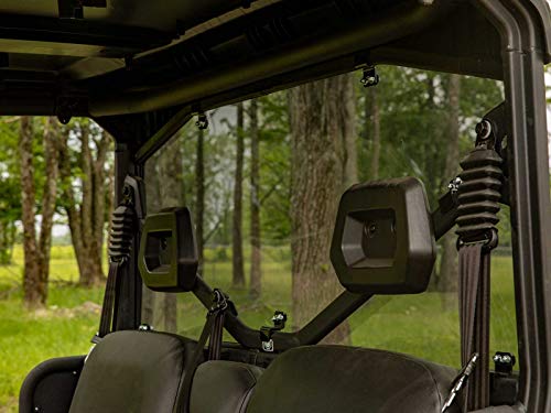 SuperATV 1/4" Polycarbonate Light Tint Full Rear Windshield for Can-Am Defender HD / Pro HD / Limited HD / MAX HD (See Fitment) | Pre-Assembled for Easy Install | 250X Stronger Than Glass | USA Made!