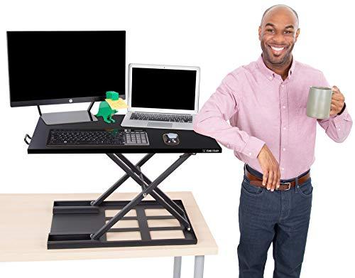 Stand Steady X-Elite Pro Standing Desk Converter | Instantly Convert Any Desk into a Stand Up Desk | Easy Lift Height Adjustable Standing Desk | No Assembly Required (28 x 20 / Black) - Sales4U