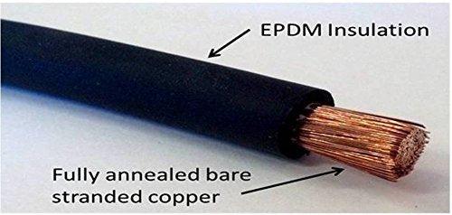 WINDYNATION 6 Gauge 6 AWG 50 Feet Black + 50 Feet Red Welding Battery Pure Copper Flexible Cable Wire - Car, Inverter, RV, Solar - Sales4U
