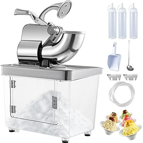 VEVOR 110V Commercial Ice Crusher 440LBS/H, ETL Approved 300W Electric Snow Cone Machine with Dual Blades, Stainless Steel Shaved Ice Machine with Safety On/Off Switch for Family, Restaurants, Bars - Sales4U