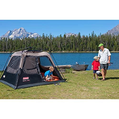 Coleman 4-Person Cabin Tent with Instant Setup | Cabin Tent for Camping Sets Up in 60 Seconds - Sales4U