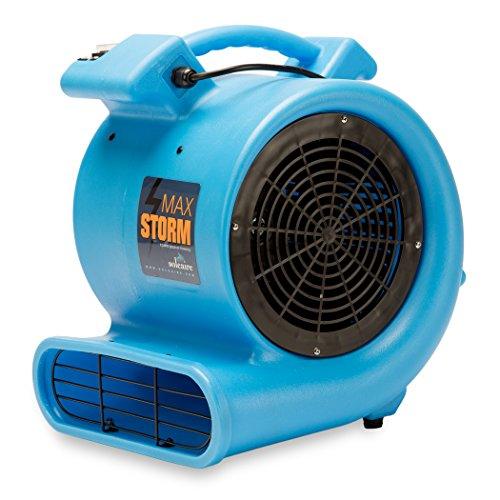 Soleaire Max Storm 1/2 HP Durable Lightweight Air Mover Carpet Dryer Blower Floor Fan for Pro Janitorial Cleaner, Blue, 1 Pack - Sales4U