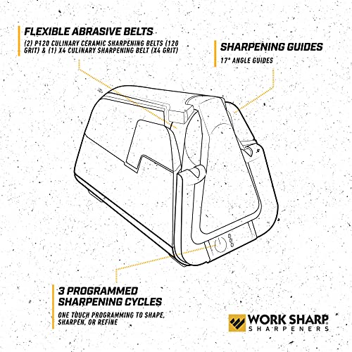 Work Sharp Professional Electric Culinary E5 Kitchen Knife Sharpener - For Paring, Cleavers, Scissors & Nakiri Knives