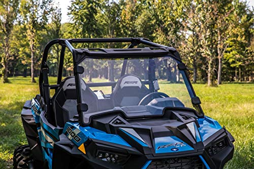SuperATV Heavy Duty Full Windshield for 2019+ Polaris RZR XP 1000 / XP 4 1000 | 1/4" Thick Clear Standard Polycarbonate 250x Stronger than Glass and 25x Stronger than Acrylic | USA Made