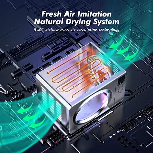 Septree Food Dehydrator for Jerky, Fruit, Meat, Veggies, Dog Treats, Herbs and Yogurt, 6 Stainless Steel Trays Food Dryer Machine with Digital Timer, Temperature Control & Safety Over Heat Protection, Recipe Book - Sales4U