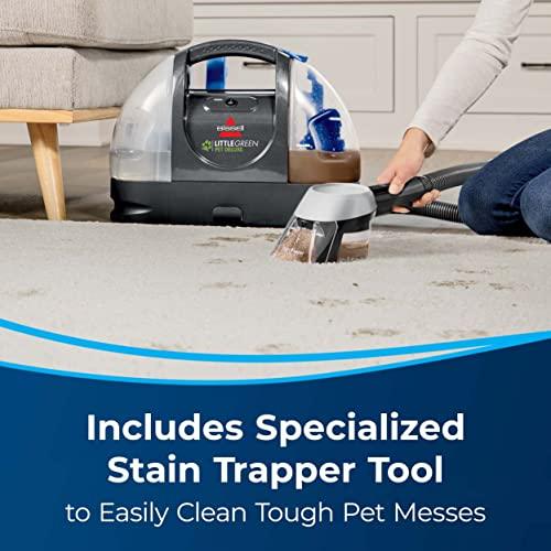 Bissell Little Green Pet Deluxe Portable Carpet Cleaner, 3353, Gray/Blue - Sales4U