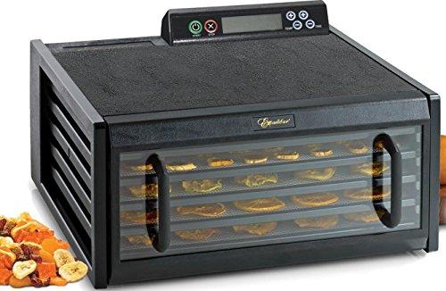 Excalibur 3548CDB Electric Food Dehydrator Features Adjustable Thermostat and Digital 48-Hour Timer Faster and Efficient Drying, 5-Tray, Black - Sales4U