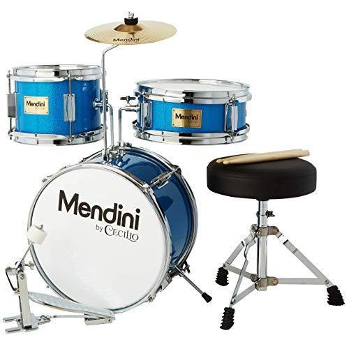 Mendini By Cecilio Kids Drum Set - Junior Kit w/ 4 Drums (Bass, Tom, Snare, Cymbal), Drumsticks, Drum Throne - Beginner Drum Sets & Musical Instruments - Sales4U