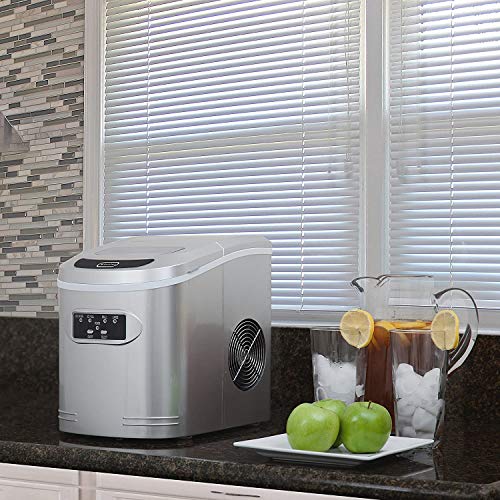 Whynter IMC-270MS Compact Ice Maker, 27-Pound, Metallic Silver