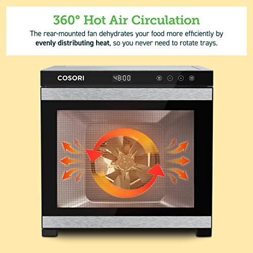COSORI Food Dehydrator Machine, 10 Stainless Steel Trays (50 Recipes) for Jerky, Fruit, Dog Treats, Yogurt, Vegetables, Meat, and Herbs, 15 Square Feet, Dryer Machine with Time and Temperature Control - Sales4U