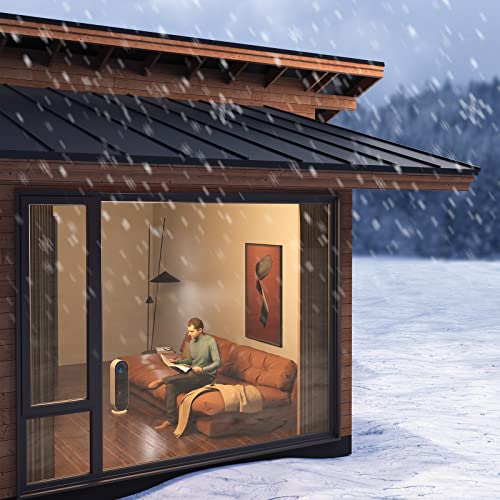 Daxiga Space Heater for Indoor Use, 1500W Electric Portable Heater with Thermostat, Ceramic PTC Room Heater with 3 Modes, 24H Timer, LED Display, Oscillating Heater with Remote for Bedroom, Office