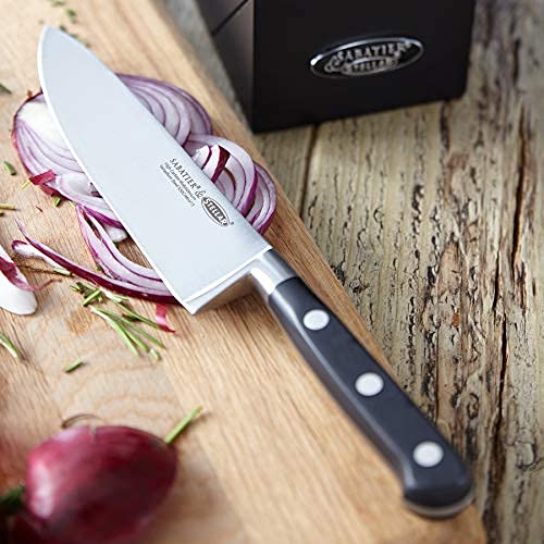 Stellar Sabatier IS60B 6-Piece Set of Knives with Black Knife Block, Razor Sharp Stainless Steel Blades - Fully Guaranteed