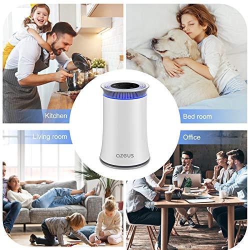 AZEUS Air Purifier for Home Pets Hair Dust in Bedroom Up Top 843 ft² H13 True HEPA Filter, 25db Filtration System Cleaner Odor Eliminators, Ozone Free, Remove 99.97% Dust Smoke VOCs - Sales4U