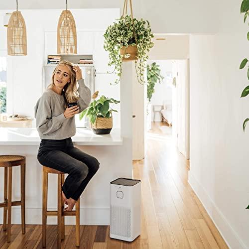 Medify MA-50 Air Purifier with H13 True HEPA Filter with UV | 1100 sq ft Coverage | for Wildfire Smoke, Dust, Odors, Pollen, Pet Dander | Quiet 99.9% Removal to 0.1 Microns | White, 1-Pack - Sales4U