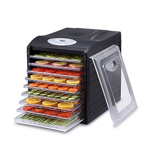 Samson "Silent" 9 Tray Dehydrator with Digital Timer and Temperature Control for Fruit, Vegetables, Beef Jerky, Herbs, Dog Treats, Fruit Leathers and More - Sales4U