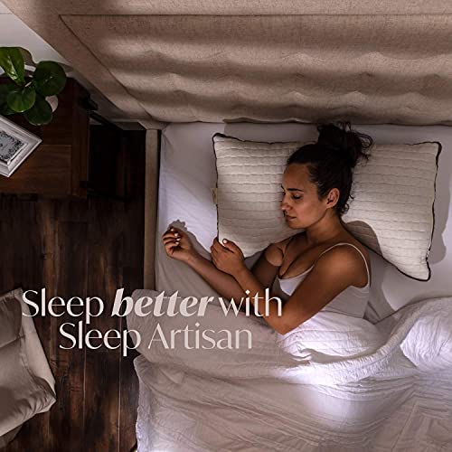 Sleep Artisan Side Sleeper Pillow, Adjustable Latex Pillow Made in The USA, Side Pillow for Neck Pain, Queen Size Side Sleeping Pillow