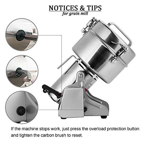 APWONE 1000gram Electric Grain Mills Grinder Powder LCD Digital Stainless Steel Ultra Grinder Machine for Kitchen Herb Spice Pepper Coffee Corn - Sales4U