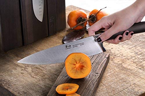 Cangshan A Series 1022285 German Steel Forged DENALI Magnetic Knife Block Set, Walnut