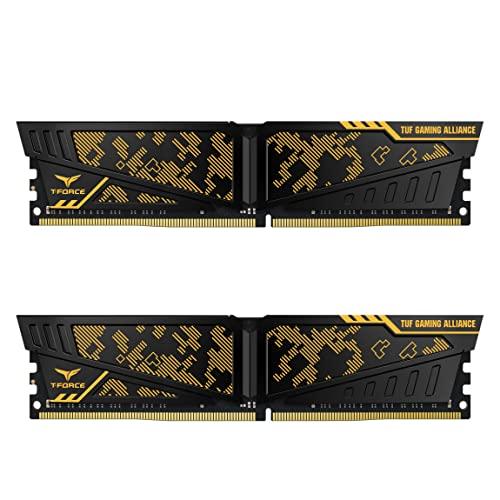 TEAMGROUP T-Force Vulcan TUF Gaming Alliance DDR4 32GB Kit (2x16GB) 3200MHz (PC4-25600) CL16 Desktop Memory Module Ram - TLTYD432G3200HC16FDC01 - Sales4U