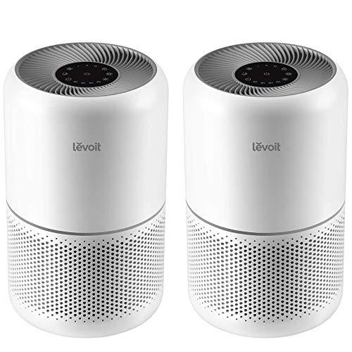 LEVOIT Air Purifier for Home Allergies and Pets Hair Smokers in Bedroom H13 True HEPA Filter, 24db Filtration System Cleaner Odor Eliminators, Remove 99.97% Dust Smoke Mold Pollen, White, 2 Pack - Sales4U