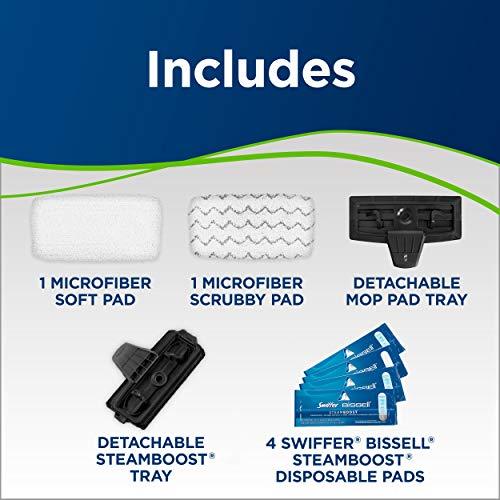 Bissell Symphony Pet Steam Mop and Steam Vacuum Cleaner for Hardwood and Tile Floors, with Microfiber Mop Pads, 1543A,Purple - Sales4U