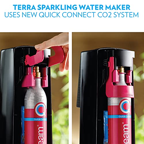 SodaStream Terra Sparkling Water Maker Bundle (Misty Blue), with CO2, DWS Bottles, and Bubly Drops Flavors