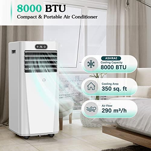 Portable Air Conditioners, AirOrig Portable Air Conditioner 8000 BTU with Dehumidifier, Fan, Cool Modes, 3-in-1 Portable AC Unit for Rooms up to 350 sq.ft with Remote Control Includes Window Mount Kit - Sales4U
