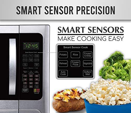 Farberware Professional FMO12AHTBKE 1.2 Cu. Ft. 1100-Watt Microwave Oven With Smart Sensor Cooking and LED Lighting, Brushed Stainless Steel - Sales4U