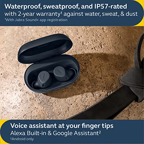 Jabra Elite 7 Active True Wireless Earbuds — Bluetooth Sports Earbuds Shake Grip for Secure in-Ear Fit — Ultimate Workout Earbuds, Adjustable Active Noise Cancellation, Fast Charging — Navy