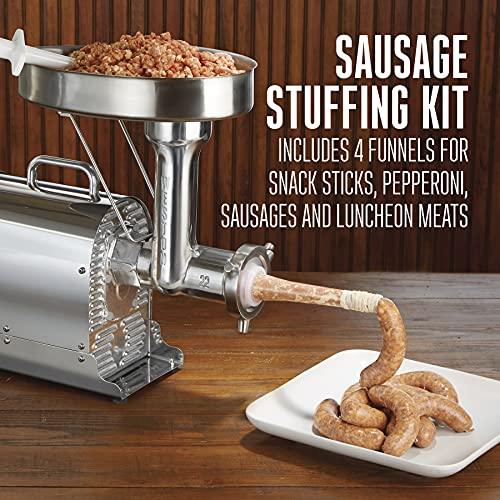 Weston Pro Series Electric Meat Grinder, Commercial Grade, 1120 Watts, 1.5 HP, 14lbs. Per Minute, Stainless Steel (10-2201-W) - Sales4U